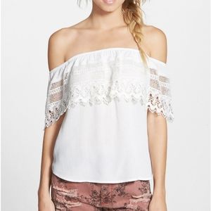 Socialite Crochet Off Shoulder Top